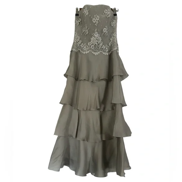 Rickie Freeman Teri Jon 100%Silk Dress Size 2 - Picture 3 of 12